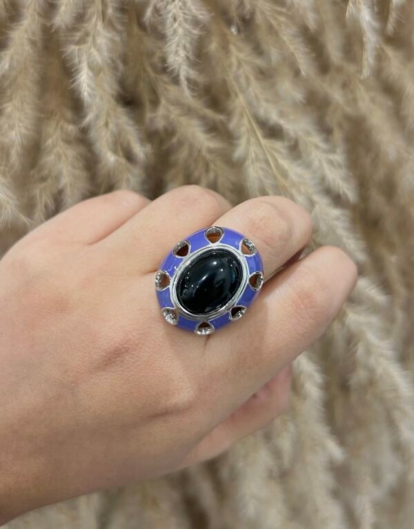 Anillo grande Plateado Talla 7