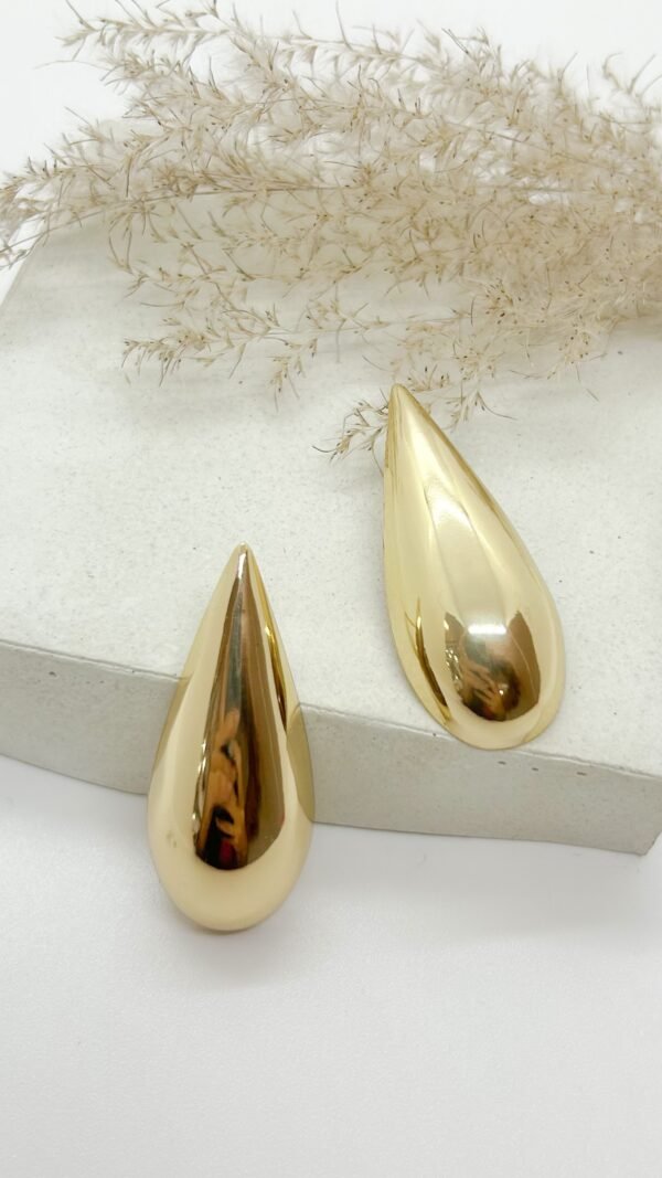 Arete drop plata plata baño 18k
