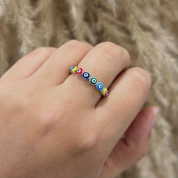 Anillo Ojo Turco colores Talla 8