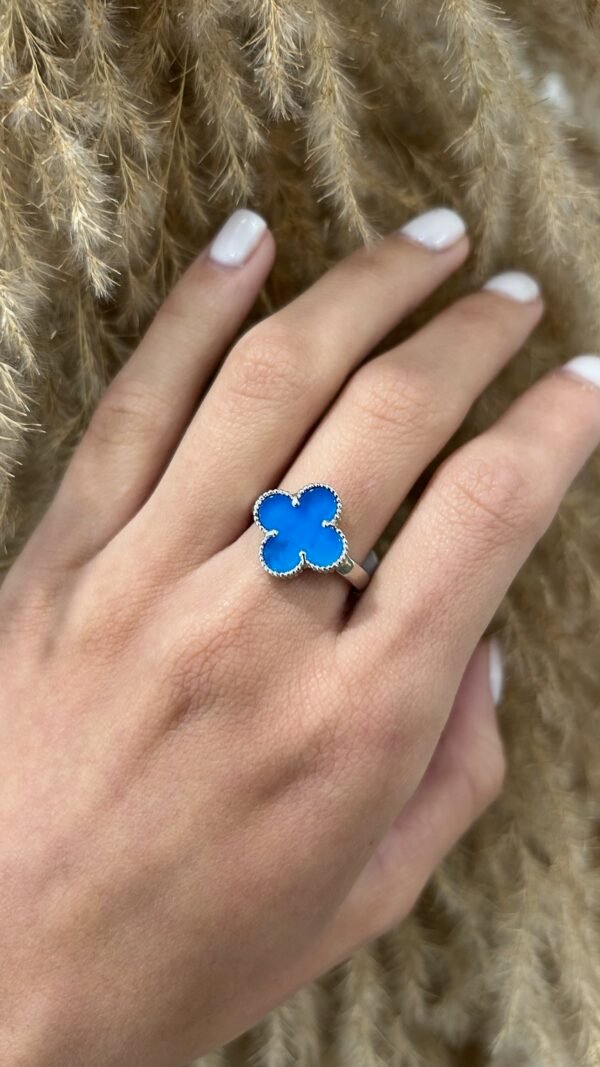 Anillo flor Alhambra color Azul Talla 8