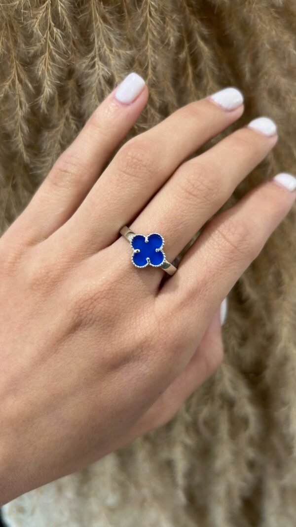 Anillo Alhambra pequeño color azul talla 6