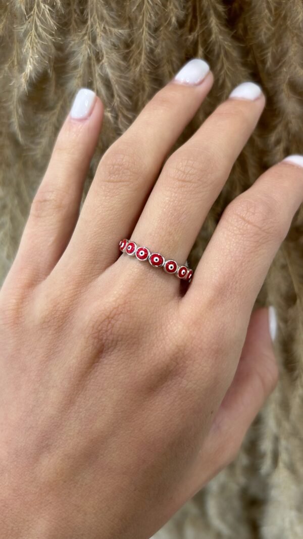 Anillo ojo Turco rojo Talla 7