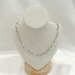 Cadena eslabon clip chain plateada