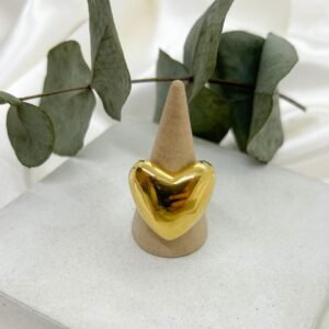 Anillo dorado corazon talla 7