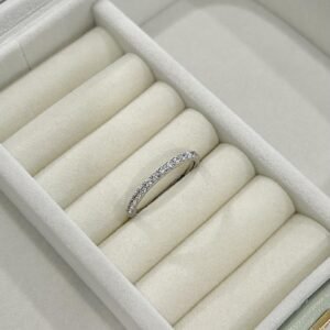 Anillo alianza de matrimonio plata Italiana con zirconias